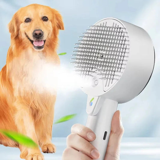 Pet Spray Massage Comb for Cats and Dogs with Electric Spray Water Steam Brush Kitten Pet Bath Brush Massage Pet Hair Remover
