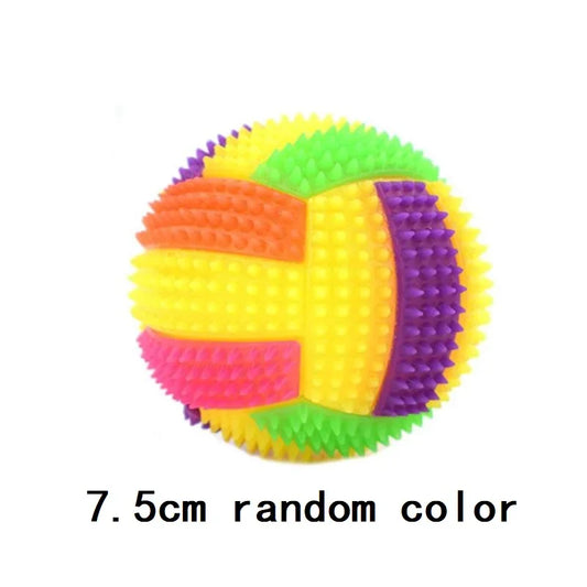 Glowing Ball Dog Toy Led Puppy Bouncy Chew Dog Ball Molar Toy Pet Color Light Ball Interactive Toys for Cats Small Pet Supplies