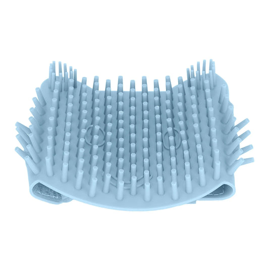 Cat Corner Self Groomer Soft Silicone Massage Cat Itch Board with Catnip for Cats Kittens Dogs Puppies Meditation Blue