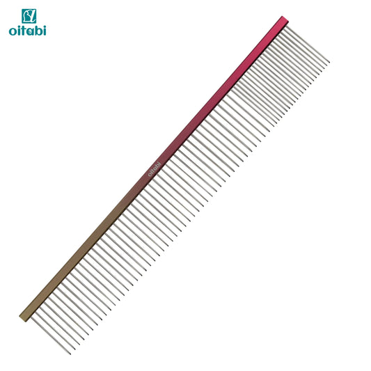 OITABI Extra-Long Pet Grooming Comb Professional Sparse & Dense Row Comb Dog Comb Removes Hair of Knots and Tangles Double Tooth