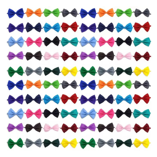 50pcs Cute Dog Fashion Bow Tie Dog Bowtie Bulk Pet Supplies Bow Tie Collars for Small Dogs Adjustable Puppy Pet Cat Accessories