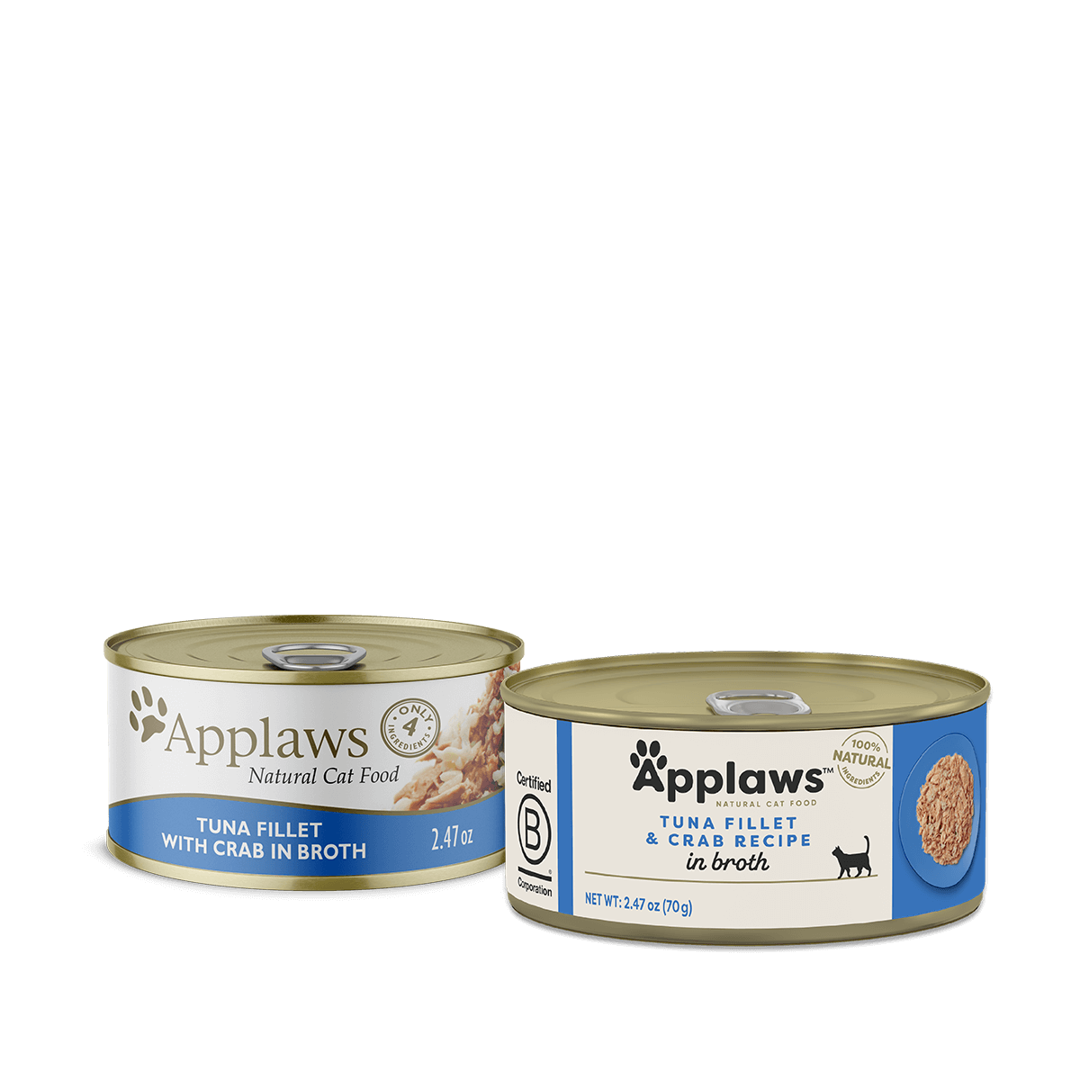 Applaws Adult Tuna Fillet with Crab in Broth Wet Cat Food (2.47oz)