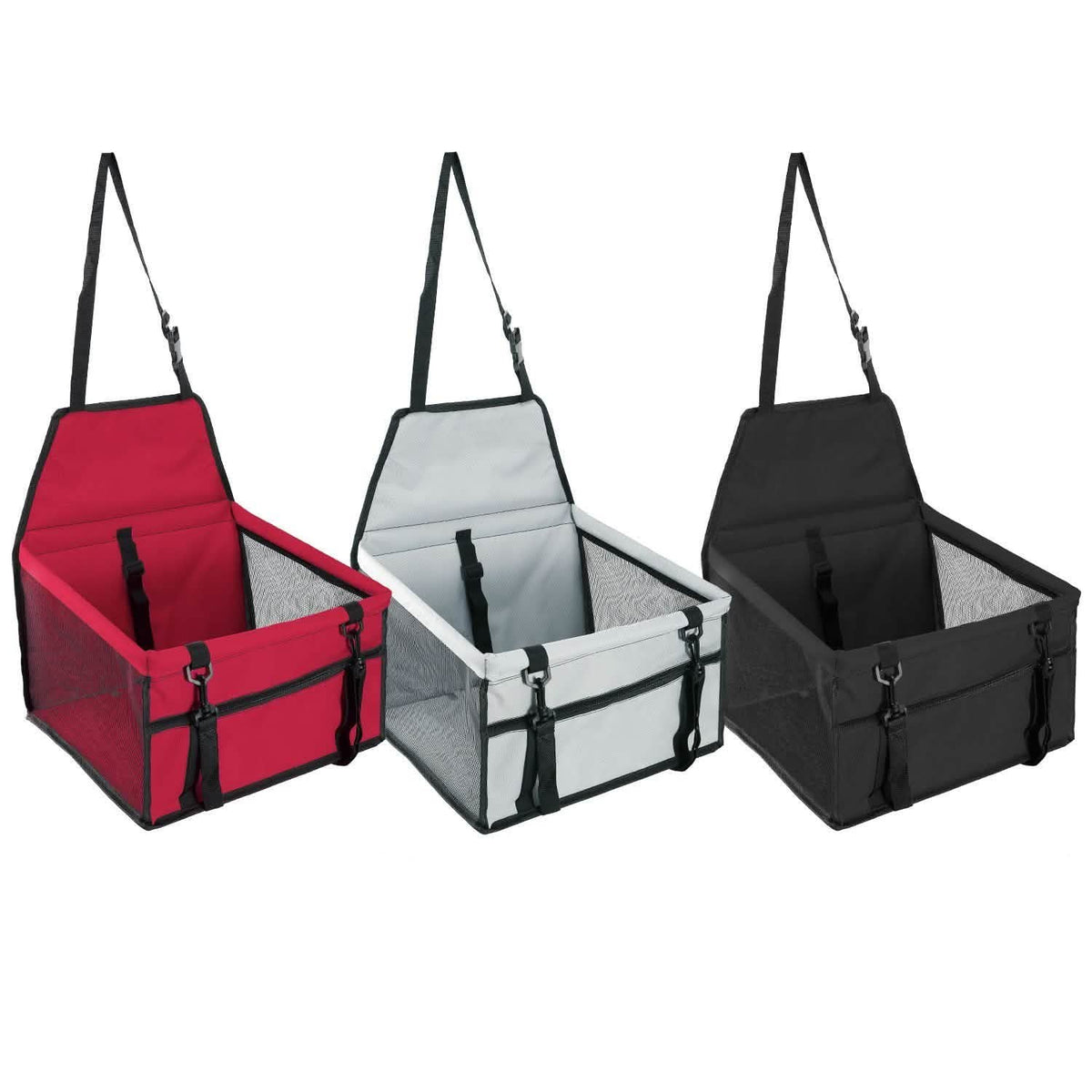 Pet Travel Carrier with Clip-On Safety Leash Zipper Storage Pocket for Pets up to 20lbs