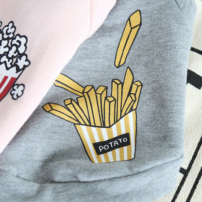 Popcorn chips Pet Dog Cat Clothes Winter Warm Dog Hoodies Jacket Coats Clothes For Dogs Cat Pet Clothing Small Large