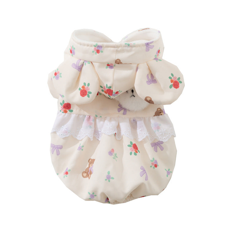 Cat Clothes, Bear Two-legged Cotton-padded Clothes For Kittens, With Fleece Added For Warmth In Autumn And Winter. Two-legged Small Dog Pet Clothing