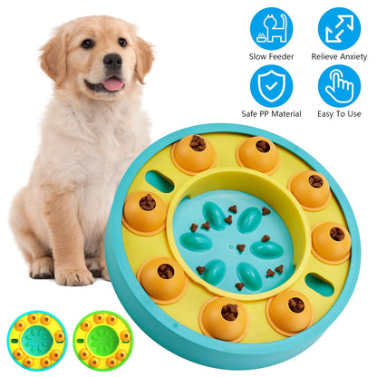Dog Puzzle Food Feeder Slow Feeding Bowl Interactive Toy Dog Treat Dispensing Toy for IQ Training Mental Enrichment For Small Medium Large Dog Cat