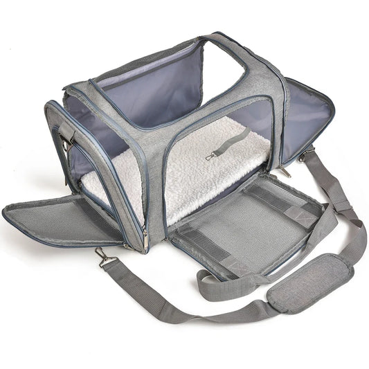 Soft Side Pet Carrier Backpack | Airline Approved Travel Bag for Small Dogs and Cats