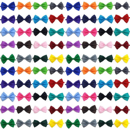 50/100Pcs Adjustable Cat Dog Bow Tie Lots Neck Tie Pet Dog Bow Puppy Bows Collar For Kitten Collar Pet Accessories Wholesale