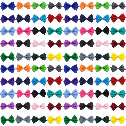 50/100Pcs Adjustable Cat Dog Bow Tie Lots Neck Tie Pet Dog Bow Puppy Bows Collar For Kitten Collar Pet Accessories Wholesale