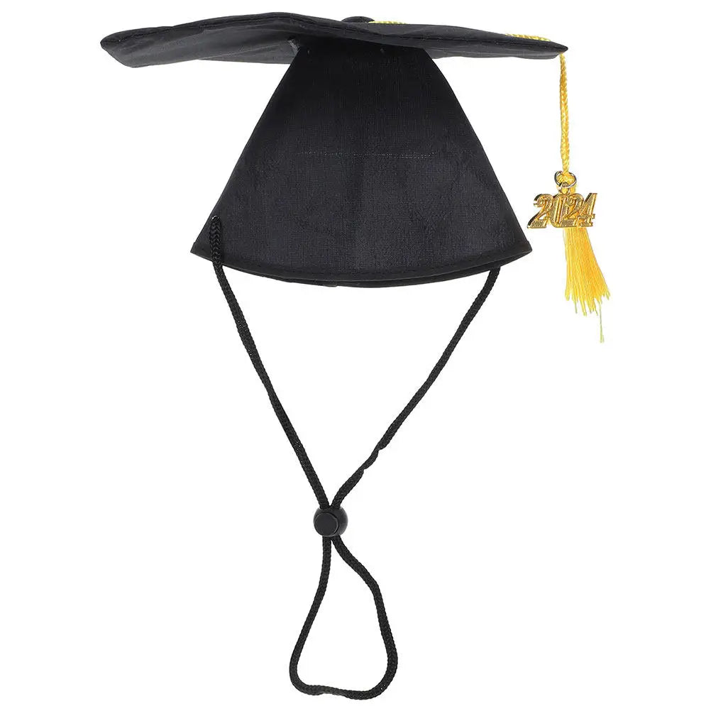 2Pcs Pet Graduation Caps Dog Cat Hats Adjustable Tassel Graduation Party Photo Props Costume Accessories Pet Hat