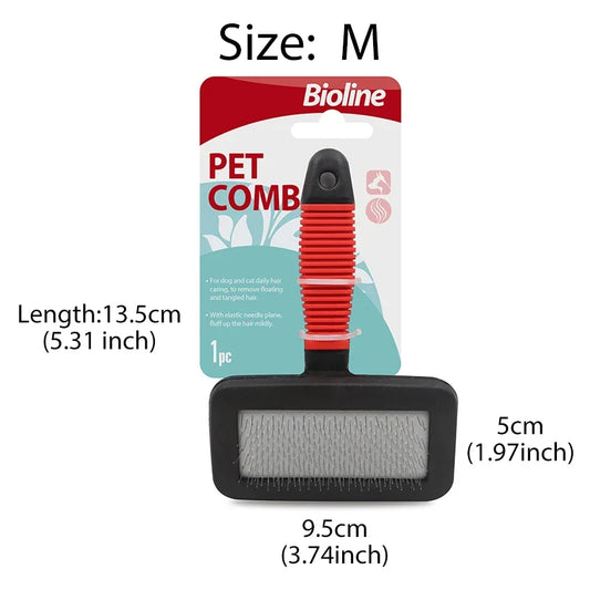 Bioline Pet Cat Dog Comb Effective to Remove Floating Hair Comb Pet Dog Hair Cleaning Pet Supplies