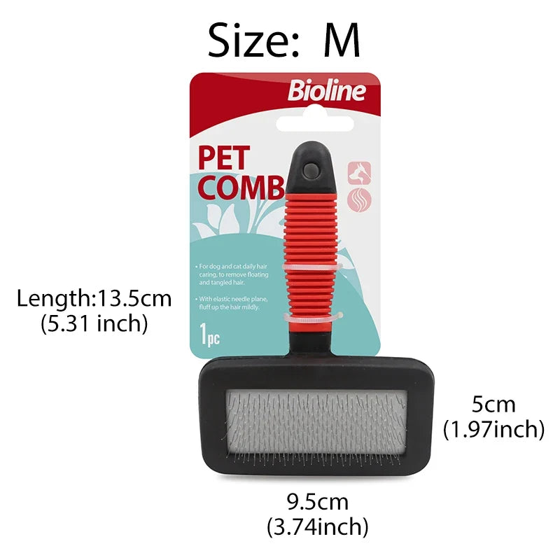 Bioline Pet Cat Dog Comb Effective to Remove Floating Hair Comb Pet Dog Hair Cleaning Pet Supplies