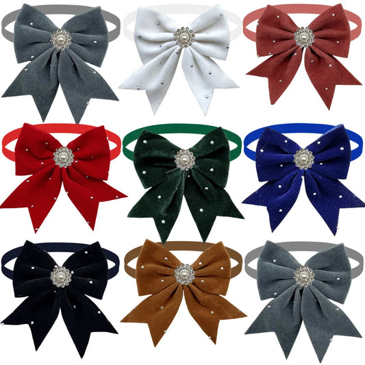 50/100PCS New Adjustable Dog Bow Ties Dog Collars Pet Supplies For Dogs and Cats Puppy Bowties Pet Dog Grooming Accessories