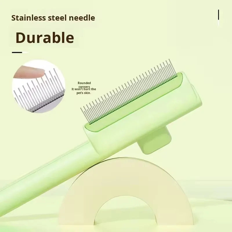 Pet Hair Shedding Comb Easy Care Efficient Portable Grooming Beauty Tool One - Click Depilation Pet Comb Flea Comb
