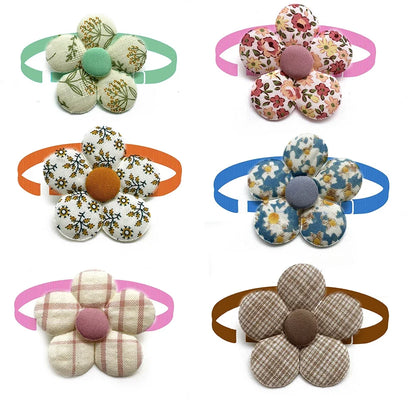 50/100pcs Small Dog Cat Bowties Neckties Fashion Flowers Style Collar Pet Bow Ties for Dogs Grooming Dog Puppy Grooming Products