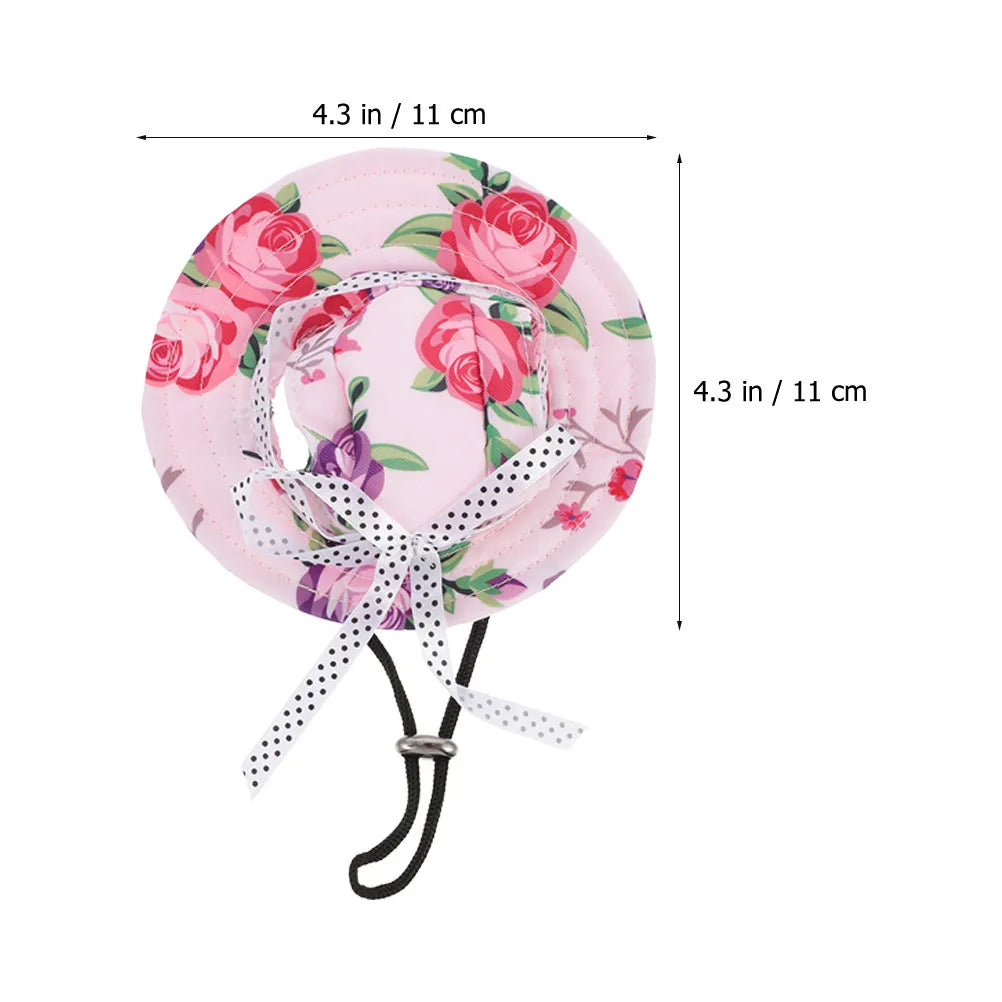 2Pcs Dog Bucket Hat Pet Baseball Cap Small Sun Protection Hats for Cats Dogs Net Visor Summer Outdoor Comfortable Wear Strong