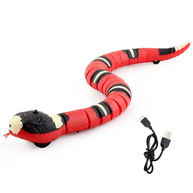 Smart Sensing Interactive Cat Toys Automatic Eletronic Snake Cat Teasering Play USB Rechargeable Kitten Toys For Cats Dogs Pet