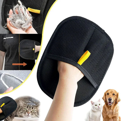 New pet dog cat hair removal tools reusable gloves, pet double-sided beauty gloves, carpet removal pet fur hair pet supplies