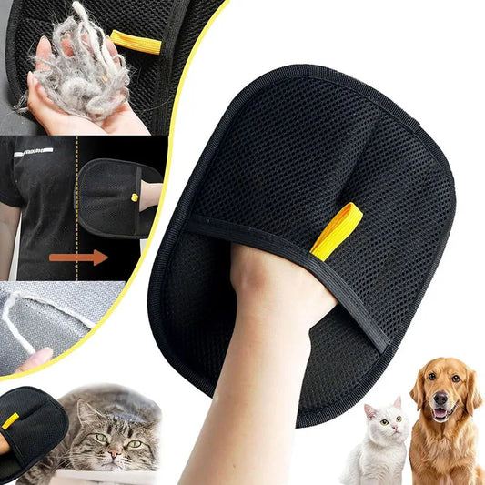 New pet dog cat hair removal tools reusable gloves, pet double-sided beauty gloves, carpet removal pet fur hair pet supplies