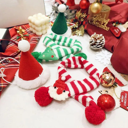 Pet Chinese New Year Christmas Decoration Clothes Bib Dog Scarf Cat New Year Hat Teddy Scarf Small Dog