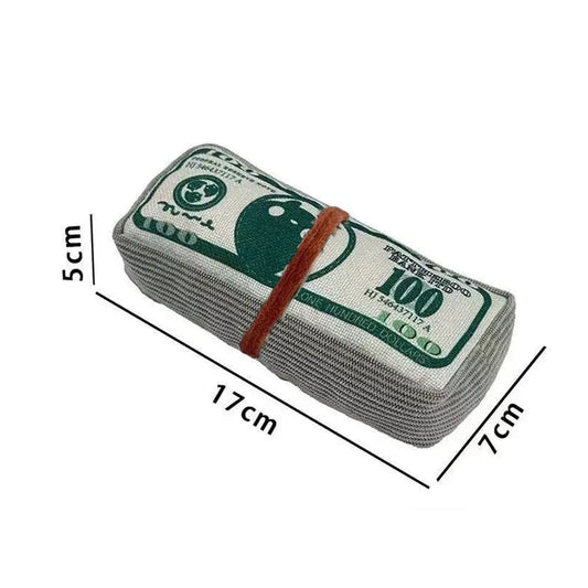 Dog Toy Money Shape Bite Resistant Indestructible Squeaky Toy Sound Interactive Self-Play for Dog Puppy Cat Pet Training Supplie