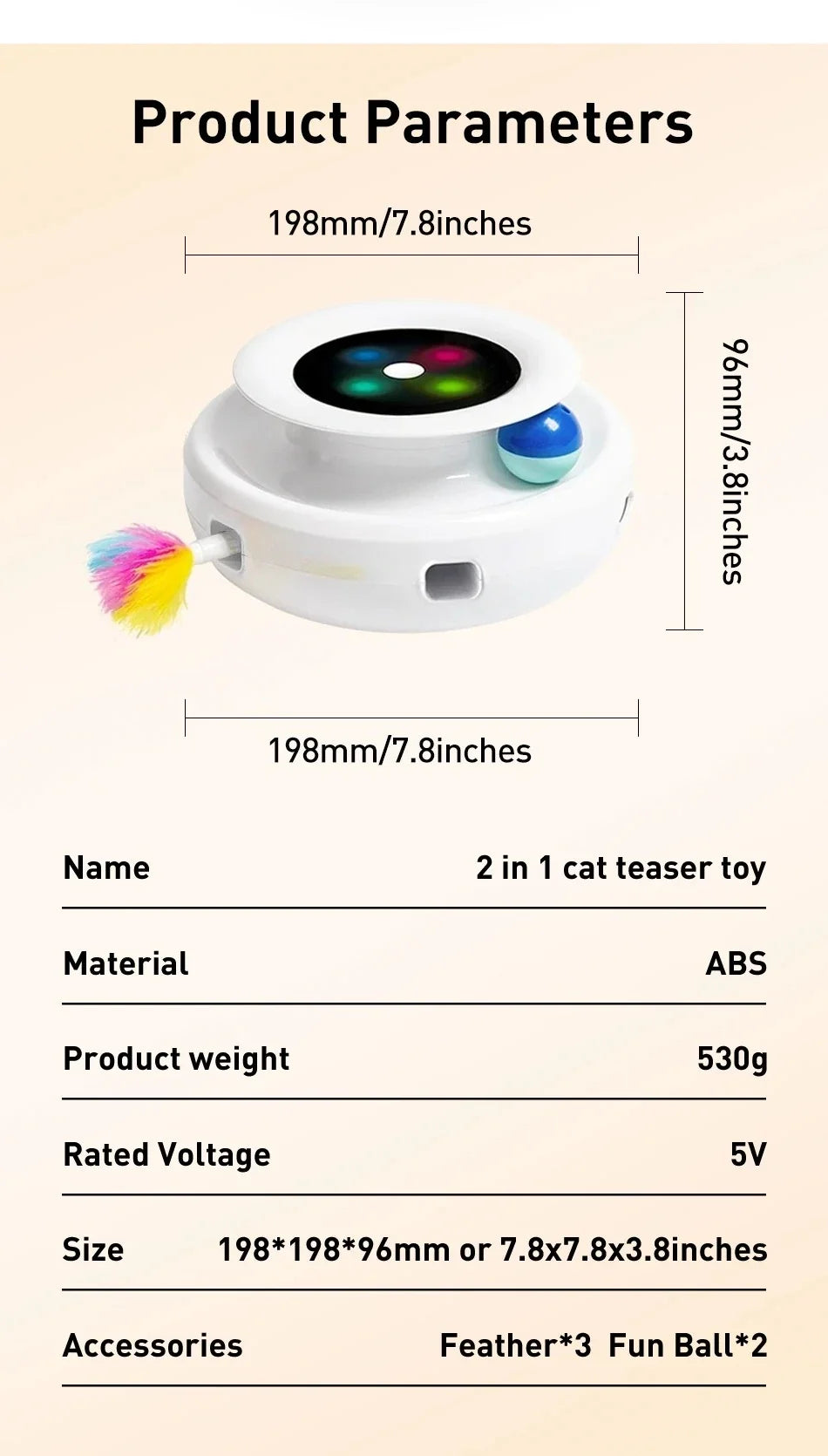2 in 1 Smart Cat Toys Automatic Feather Fun Ball Toy Set For Cat Dog 5 Modes Interactive Pet Toy Accessories