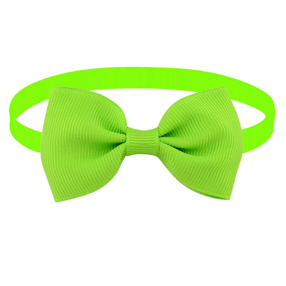 Wholesale 50/100 pcs/lot Mix Colors Dog Bow Tie Adjustable Pet Dog Cat Neck Ties Puppy Kitten Bowties Pets Grooming Accessories