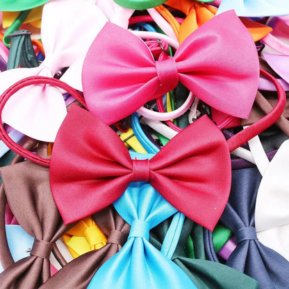 50pcs Cute Dog Fashion Bow Tie Dog Bowtie Bulk Pet Supplies Bow Tie Collars for Small Dogs Adjustable Puppy Pet Cat Accessories