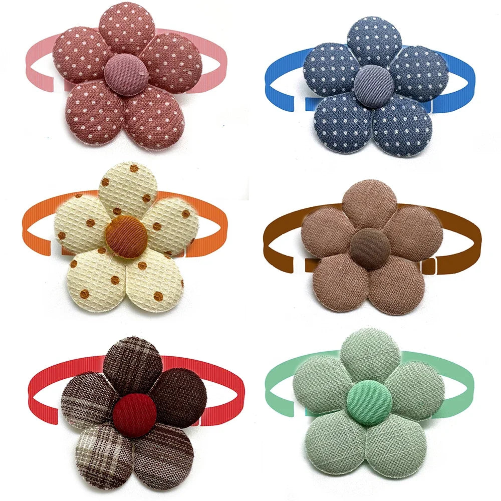50/100pcs Small Dog Cat Bowties Neckties Fashion Flowers Style Collar Pet Bow Ties for Dogs Grooming Dog Puppy Grooming Products