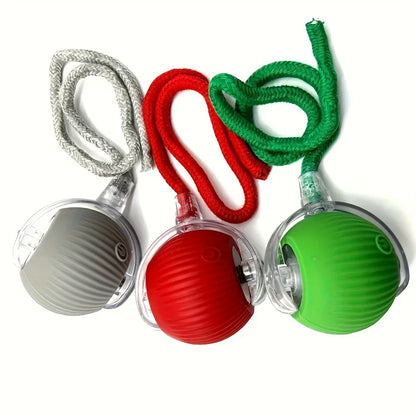 New Cat Interactive Ball Toy Automatic Rolling Ball Faux Tail Rechargeable Smart Pet Electric Toy Dog Cat Training Imitate Mouse