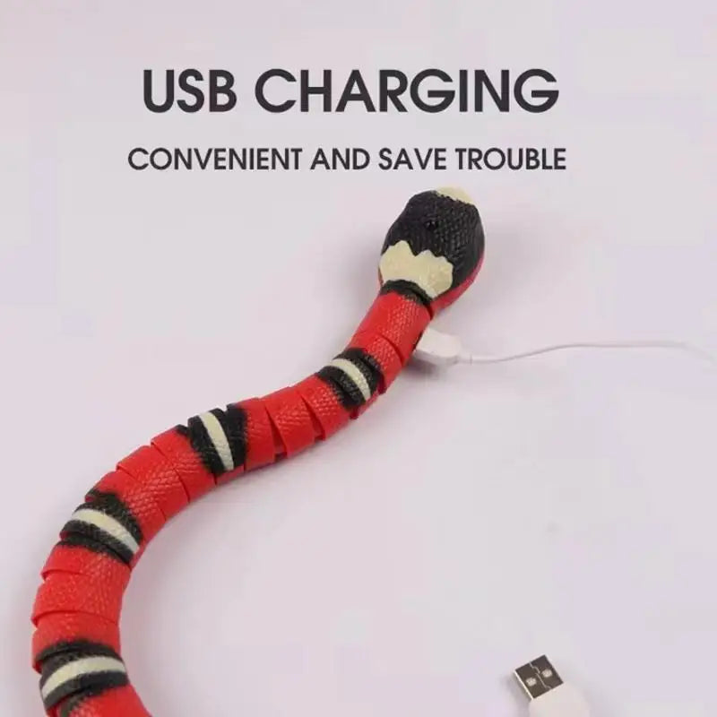 Smart Sensing Interactive Cat Toys Automatic Eletronic Snake Cat Teasering Play USB Rechargeable Kitten Toys For Cats Dogs Pet