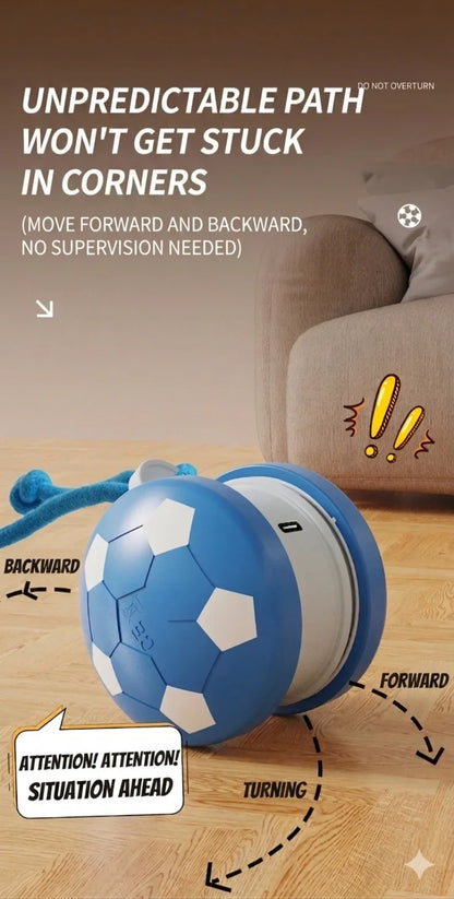Smart Electric Rolling Soccer Pet Toy Automatic Obstacle Avoidance Interactive Anti-Boredom Toy For Cats And Dogs