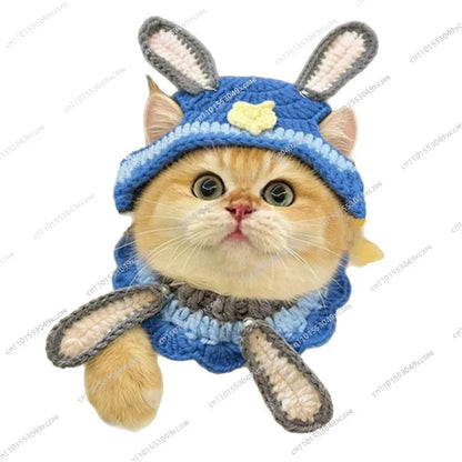 Hand-woven dog cat collar hat, clothing for Loona robot dogs, Zootopia, Judinique, pets