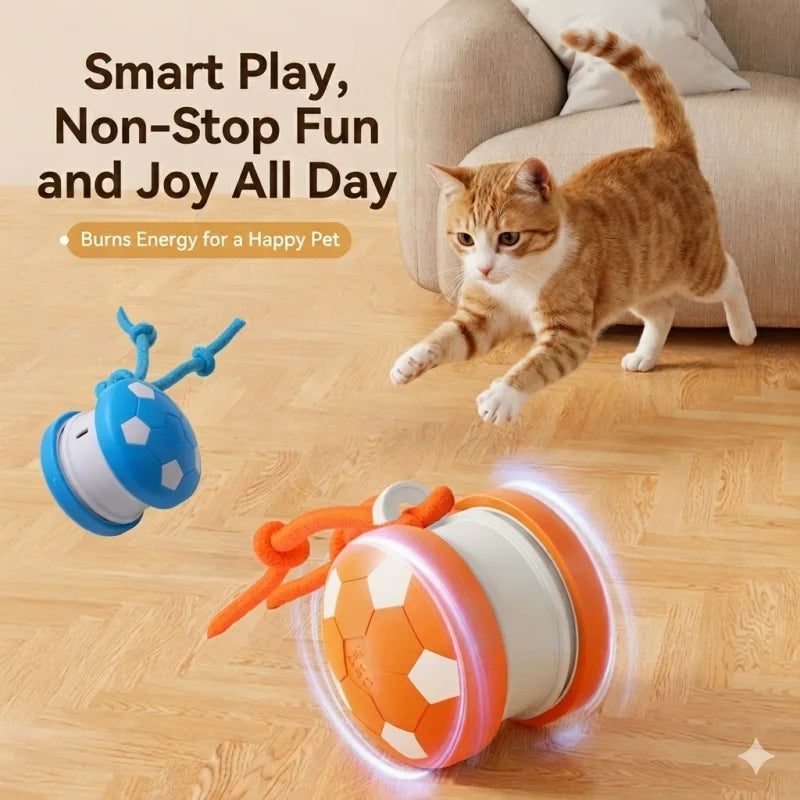 Smart Electric Rolling Soccer Pet Toy Automatic Obstacle Avoidance Interactive Anti-Boredom Toy For Cats And Dogs