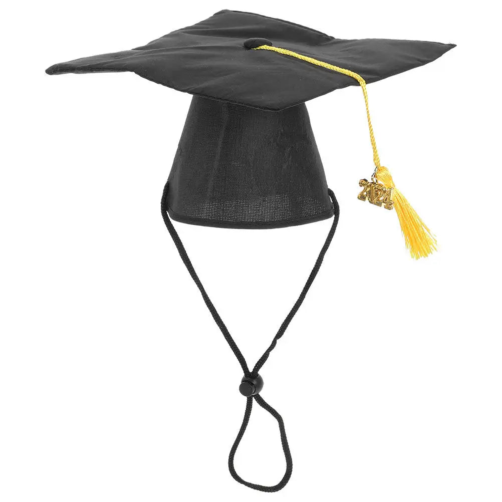 2Pcs Pet Graduation Caps Dog Cat Hats Adjustable Tassel Graduation Party Photo Props Costume Accessories Pet Hat