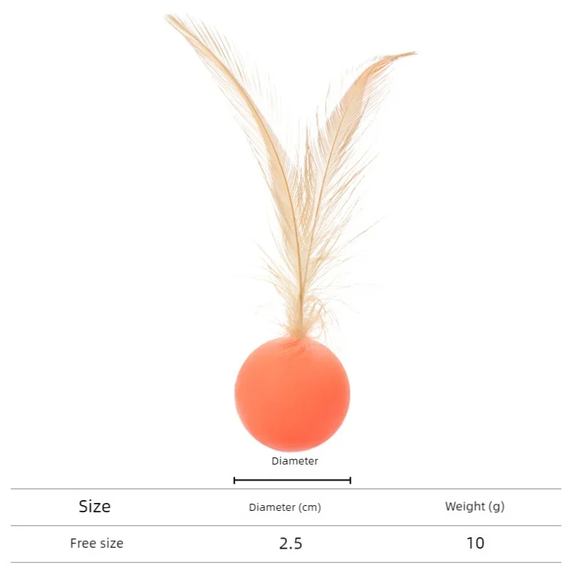 Funny Cat Elastic Ball Toy Interactive Balls Pet Supplies Feather Football Toys Dog Playthings Kitten