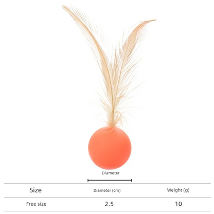 Funny Cat Elastic Ball Toy Interactive Balls Pet Supplies Feather Football Toys Dog Playthings Kitten