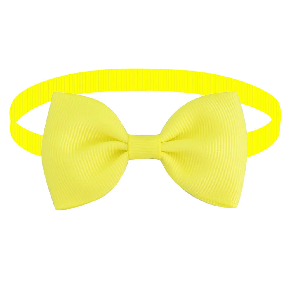 Wholesale 50/100 pcs/lot Mix Colors Dog Bow Tie Adjustable Pet Dog Cat Neck Ties Puppy Kitten Bowties Pets Grooming Accessories