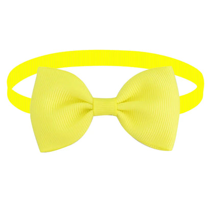 Wholesale 50/100 pcs/lot Mix Colors Dog Bow Tie Adjustable Pet Dog Cat Neck Ties Puppy Kitten Bowties Pets Grooming Accessories