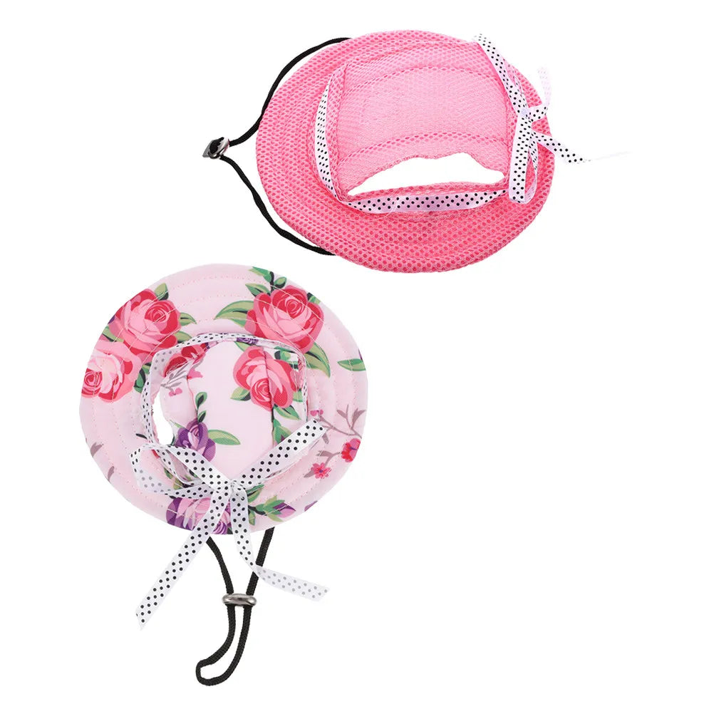 2pcs Pet Baseball Cap Breathable Net Hats for Cats Dog Sun Visor Small Hat Summer Bucket Dog Hat for Small Dogs