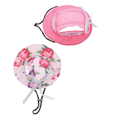 2pcs Pet Baseball Cap Breathable Net Hats for Cats Dog Sun Visor Small Hat Summer Bucket Dog Hat for Small Dogs