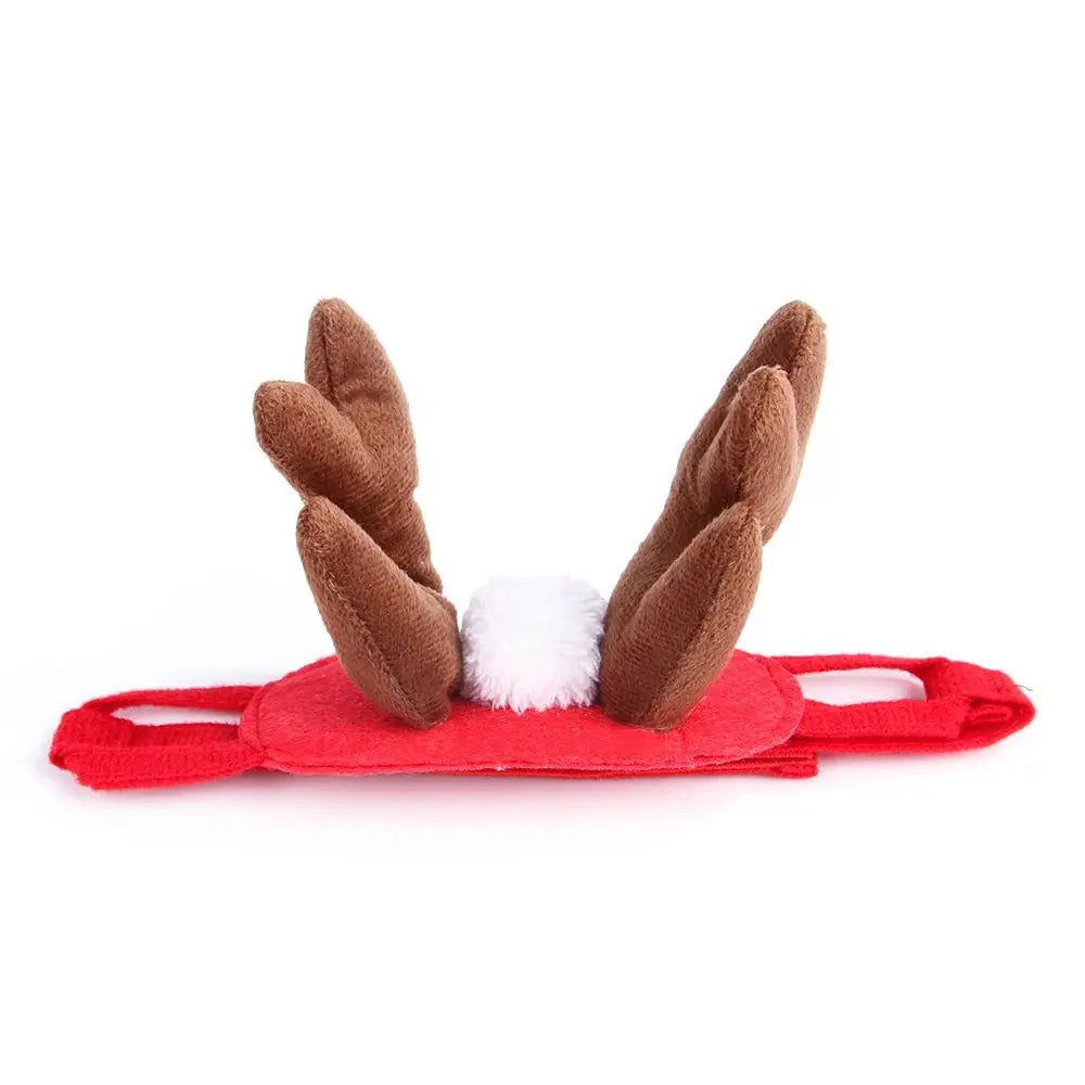 Cute Winter Pet Cloak Dog Cat Christmas Clothes Warm Puppy Santa Red Scarf Hat Head Funny Christmas Pet Costume Dog Cat Cloaks