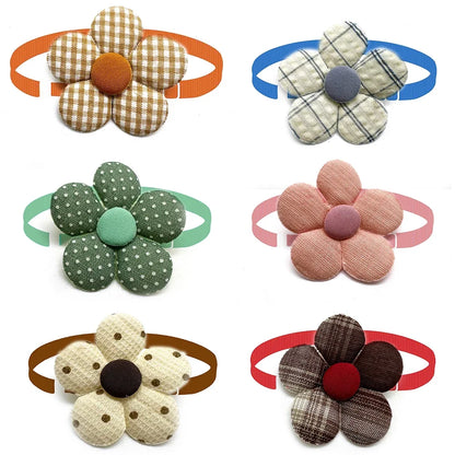 50/100pcs Small Dog Cat Bowties Neckties Fashion Flowers Style Collar Pet Bow Ties for Dogs Grooming Dog Puppy Grooming Products