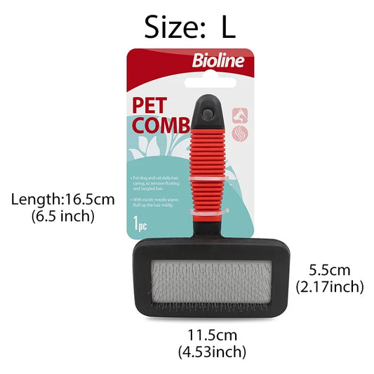 Bioline Pet Cat Dog Comb Effective to Remove Floating Hair Comb Pet Dog Hair Cleaning Pet Supplies