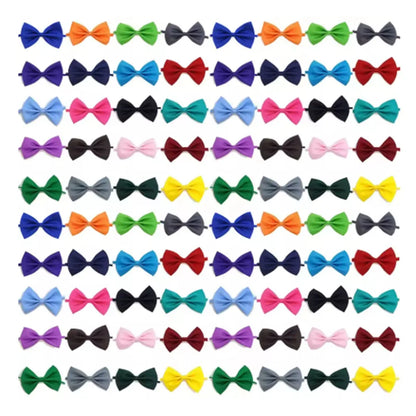 50pcs Cute Dog Fashion Bow Tie Dog Bowtie Bulk Pet Supplies Bow Tie Collars for Small Dogs Adjustable Puppy Pet Cat Accessories