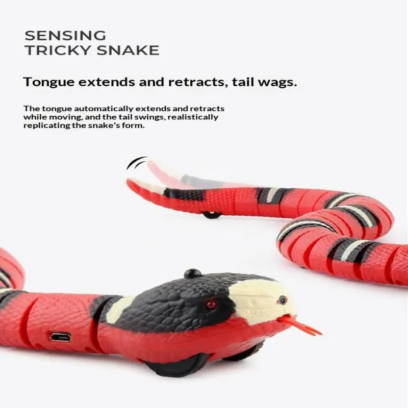 Smart Sensing Interactive Cat Toys Automatic Eletronic Snake Cat Teasering Play USB Rechargeable Kitten Toys For Cats Dogs Pet