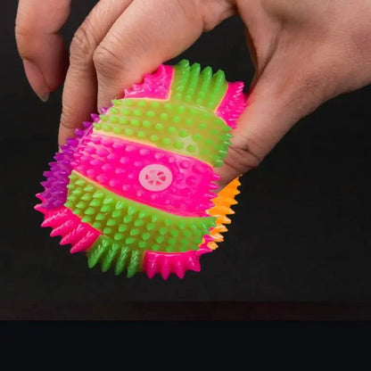 Glowing Ball Dog Toy Led Puppy Bouncy Chew Dog Ball Molar Toy Pet Color Light Ball Interactive Toys for Cats Small Pet Supplies