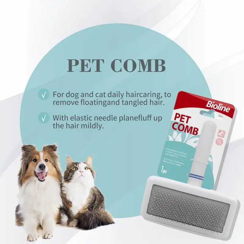 Bioline Pet Cat Dog Comb Effective to Remove Floating Hair Comb Pet Dog Hair Cleaning Pet Supplies