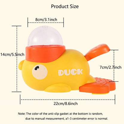 Pet cat and dog toy, little yellow duck pattern, pet intelligence, self-entertainment, food transmitter, leaky food toy