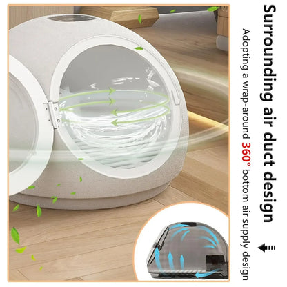 55L Automatic Pet Dryer Box, Adjustable Temp & Time, 110V for Cats & Small Dogs Grooming, Custom